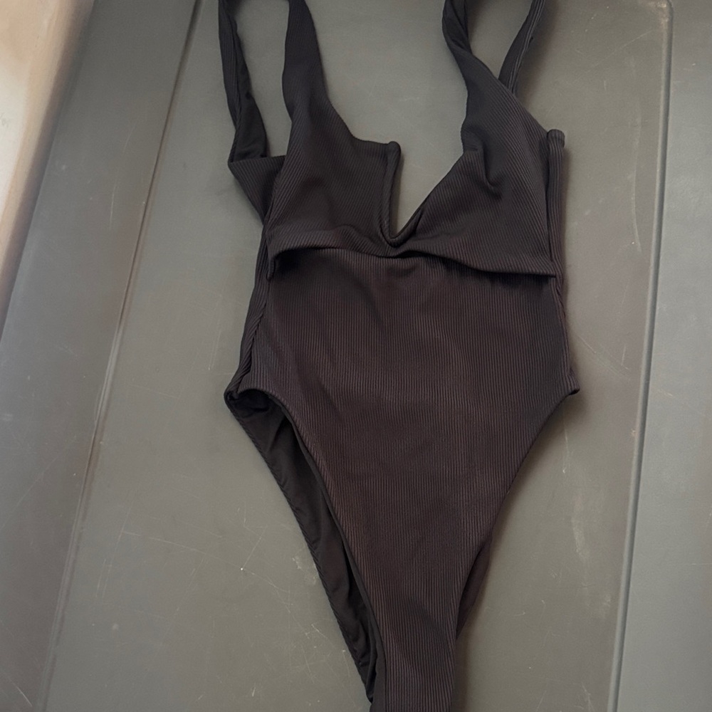 Elegant Black One-Piece Swimsuit